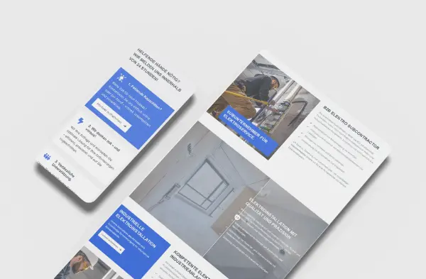 Laptop, Tablet und Smartphone mit einer responsiven WordPress-Website