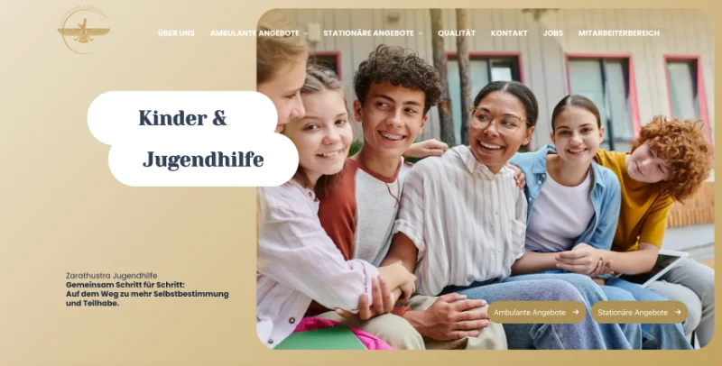Sensibles Webdesign Konzept